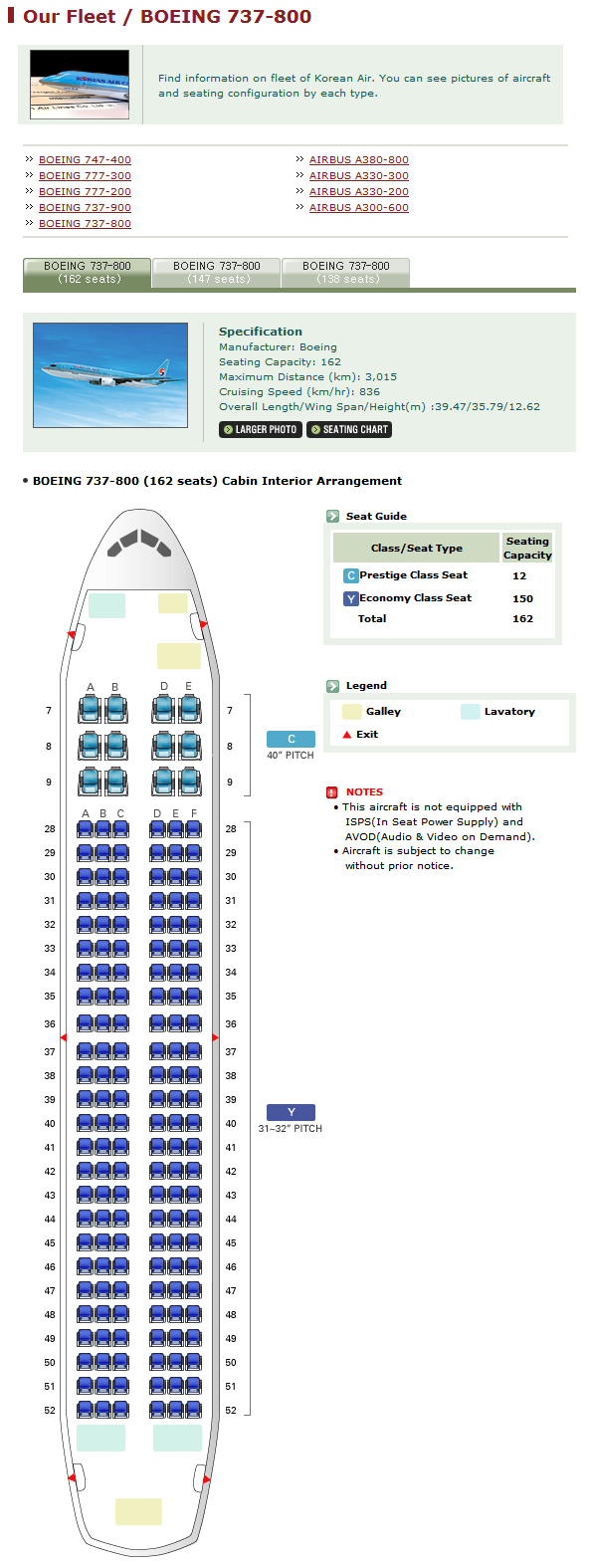 KOREAN AIR Airlines Aircraft Seatmaps Airline Seating Maps and Layouts
